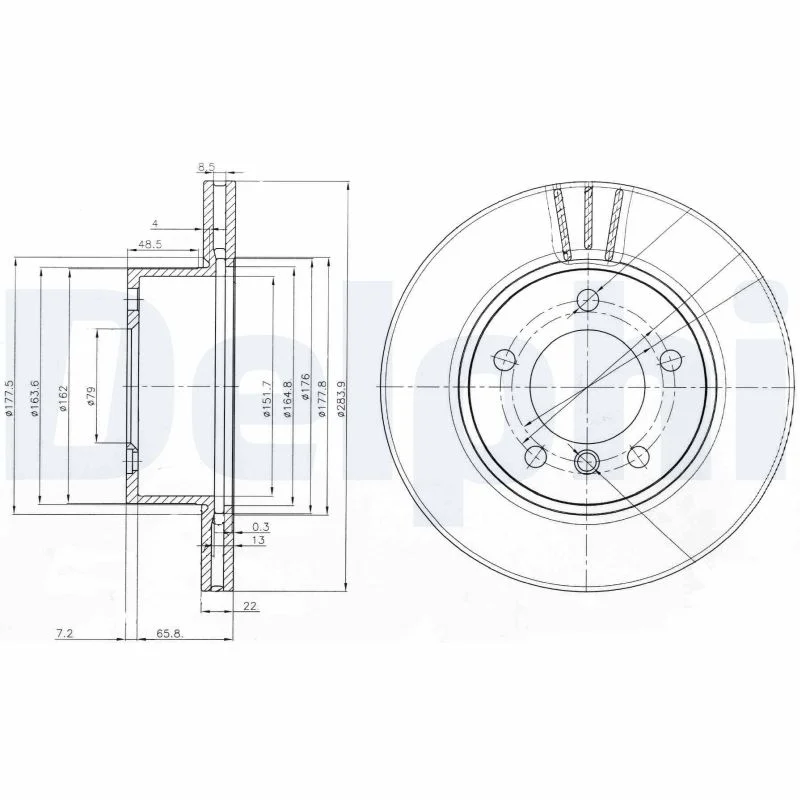 Brzdový kotouč DELPHI BG3899C