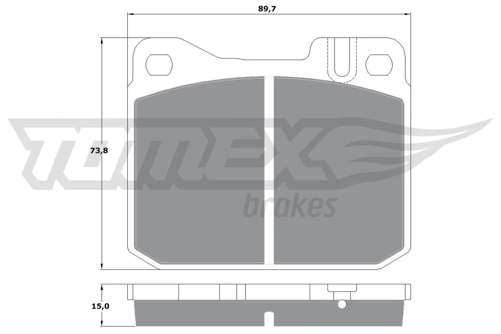 Sada brzdových destiček, kotoučová brzda Tomex Brakes TX10-22