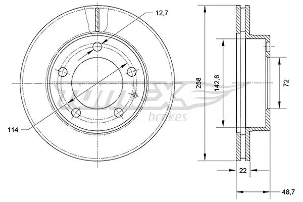 Brzdový kotouč Tomex Brakes TX70-70