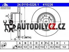 AT 410226 P/L brzdový kotouč ATE