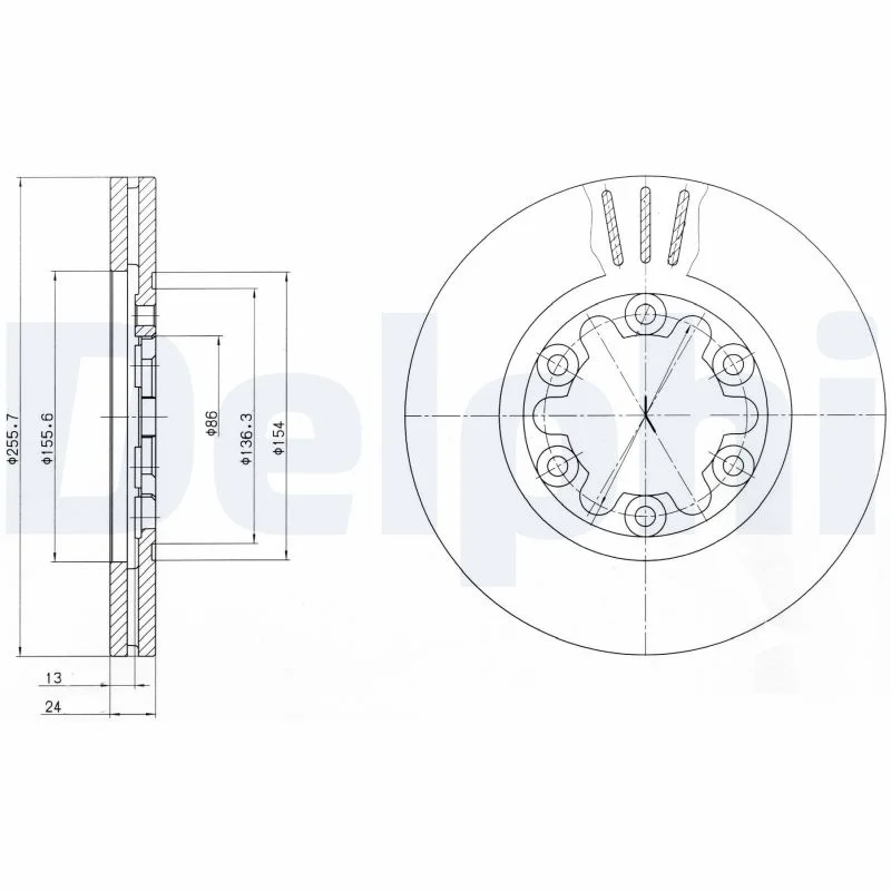 Brzdový kotouč DELPHI BG3559