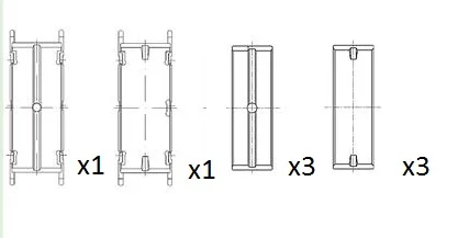 Hlavní ložiska klikového hřídele FAI AutoParts BM1013-STD Hlavní ložiska klikového hřídele FAI AutoParts BM1013-STD