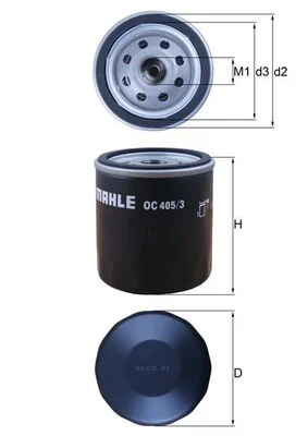 Olejový filtr MAHLE OC405/3