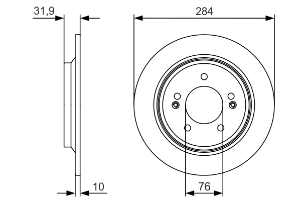 Kotouč brzdový BOSCH 0986479V09