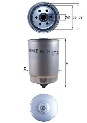 Palivový filtr MAHLE KC104