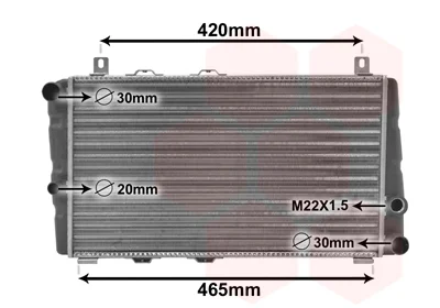 Chladič, chlazení motoru VAN WEZEL 76002002