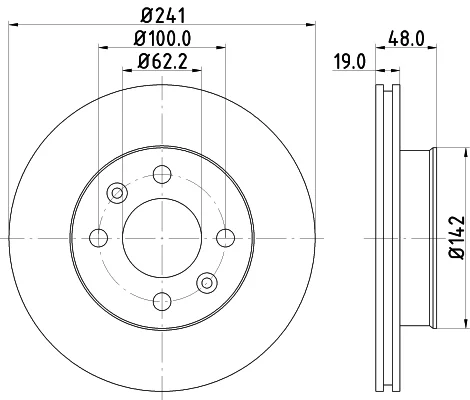 Brzdový kotouč HELLA 8DD355111-431 – OE 51712-1C000