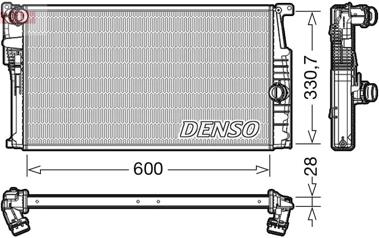 Chladič, chlazení motoru DENSO DRM05015 Chladič, chlazení motoru DENSO DRM05015