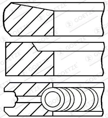 Sada pístních kroužků GOETZE ENGINE 08-431700-00 Sada pístních kroužků GOETZE ENGINE 08-431700-00