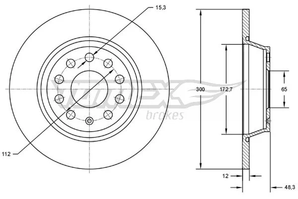 Brzdový kotouč Tomex Brakes TX72-69