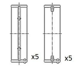 Hlavní ložiska klikového hřídele FAI AutoParts BM1029-STD Hlavní ložiska klikového hřídele FAI AutoParts BM1029-STD