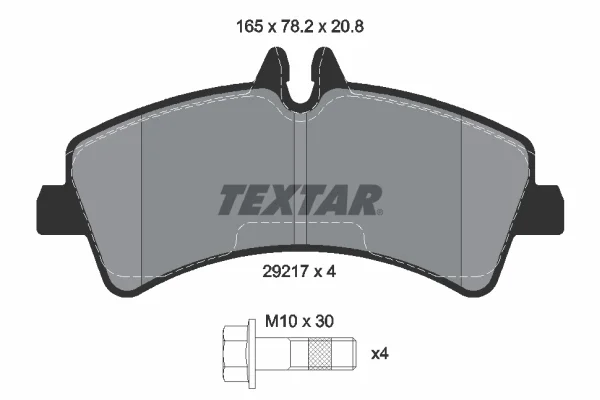 Sada brzdových destiček, kotoučová brzda TEXTAR 2921702