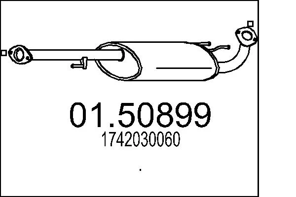 Stredni tlumic vyfuku MTS 01.50899 – OE 1742030060 Stredni tlumic vyfuku MTS 01.50899 – OE 1742030060
