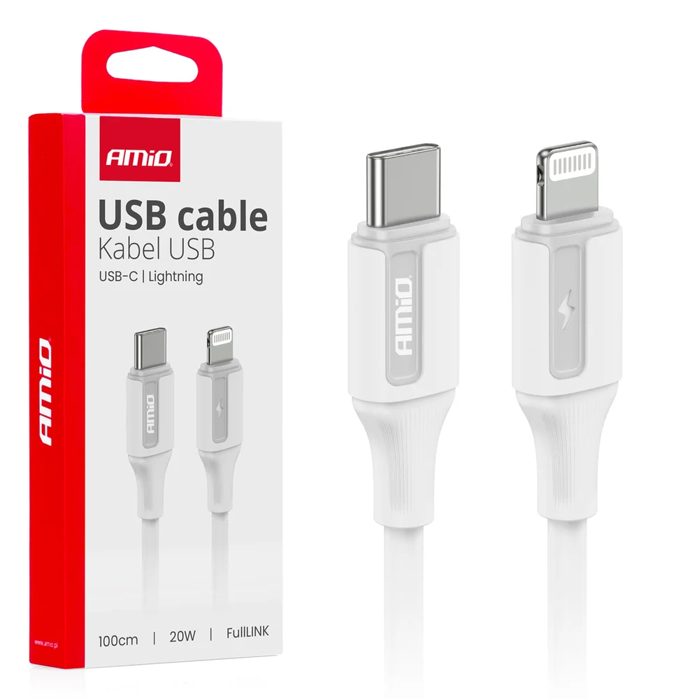 Kabel USB-C na Lightning 20W 100cm FullLINK AMIO-03922