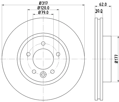 Brzdový kotouč HELLA 8DD355118-641
