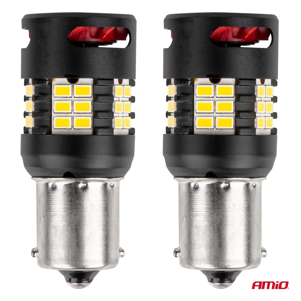 LED BUBLS CANBUS PRO series 1156 BA15S P21W R10W R5W 24x3020 SMD FAN White 12V/24V AMIO-03721 - Obrázek 2