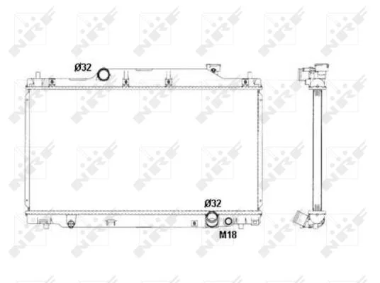 Chladič, chlazení motoru NRF 53439 – OE 19010PRA003