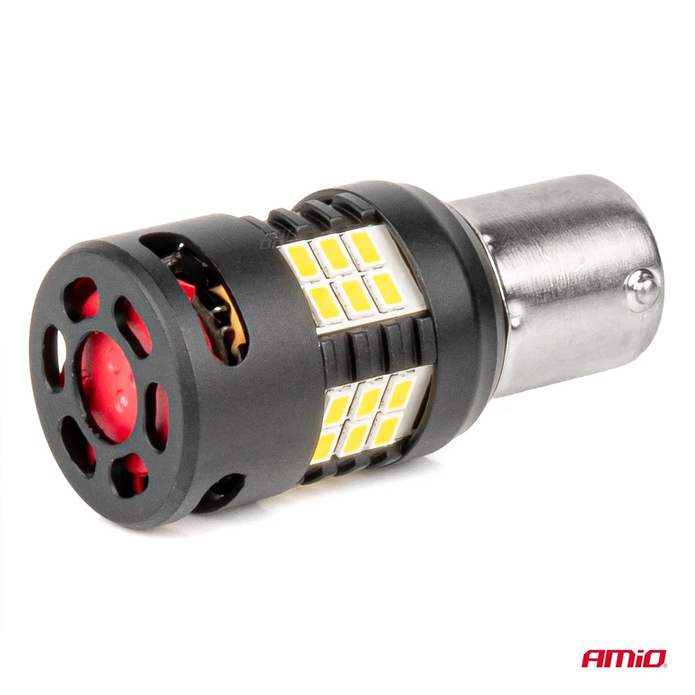 LED BUBLS CANBUS PRO series 1156 BA15S P21W R10W R5W 24x3020 SMD FAN White 12V/24V AMIO-03721 - Obrázek 4
