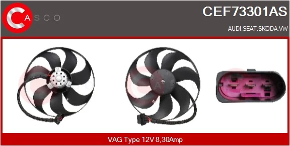 Větrák, chlazení motoru CASCO CEF73301AS