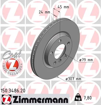 Brzdový kotouč ZIMMERMANN 150.3486.20