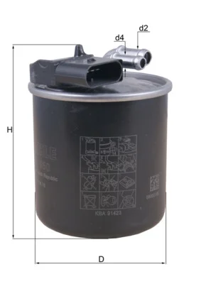 Palivový filtr MAHLE KL950