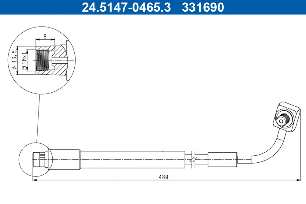 Brzdová hadice ATE 24.5147-0465.3