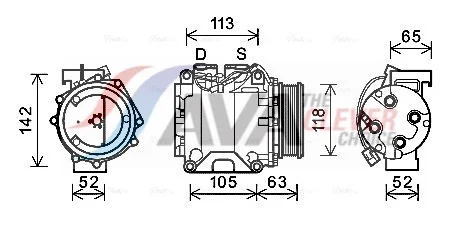 Kompresor, klimatizace AVA Clever Choice HDAK238 – OE 38810RBA006 Kompresor, klimatizace AVA Clever Choice HDAK238 – OE 38810RBA006