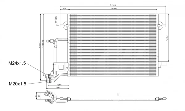 CHLADIČ KLIMATIZ.AUDI A6 01-04 HART 603524 CHLADIČ KLIMATIZ.AUDI A6 01-04 HART 603524