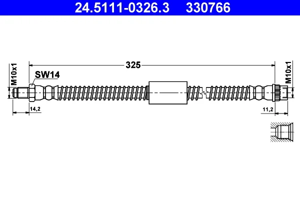 Brzdová hadice ATE 24.5111-0326.3 Brzdová hadice ATE 24.5111-0326.3