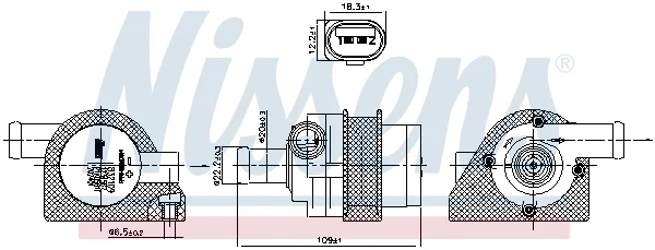 Vodní čerpadlo, chlazení motoru NISSENS 832109 – OE 1K0965561F