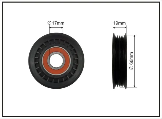 Vratna/vodici kladka, klinovy zebrovy remen CAFFARO 158-00 Vratna/vodici kladka, klinovy zebrovy remen CAFFARO 158-00