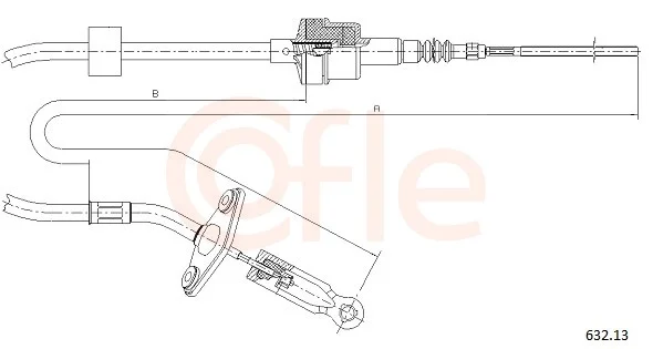 Tazne lanko, ovladani spojky COFLE 632.13 – OE 46522370