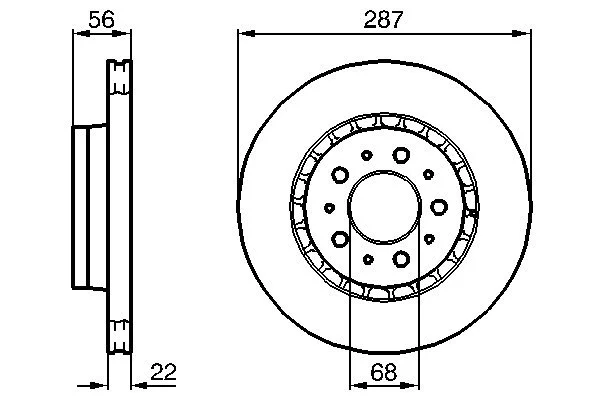 Brzdový kotouč BOSCH 0986478388