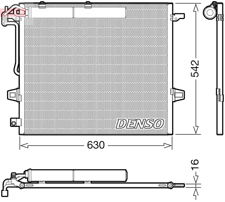 Kondenzátor, klimatizace DENSO DCN17057