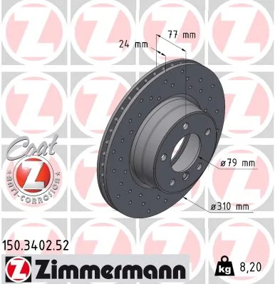 Brzdový kotouč ZIMMERMANN 150.3402.52