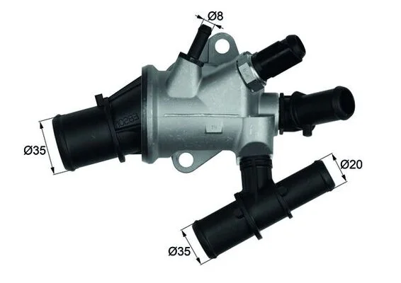 Termostat, chladivo MAHLE TI17088