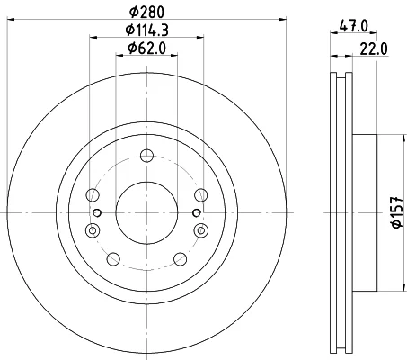 Brzdový kotouč HELLA 8DD355120-521