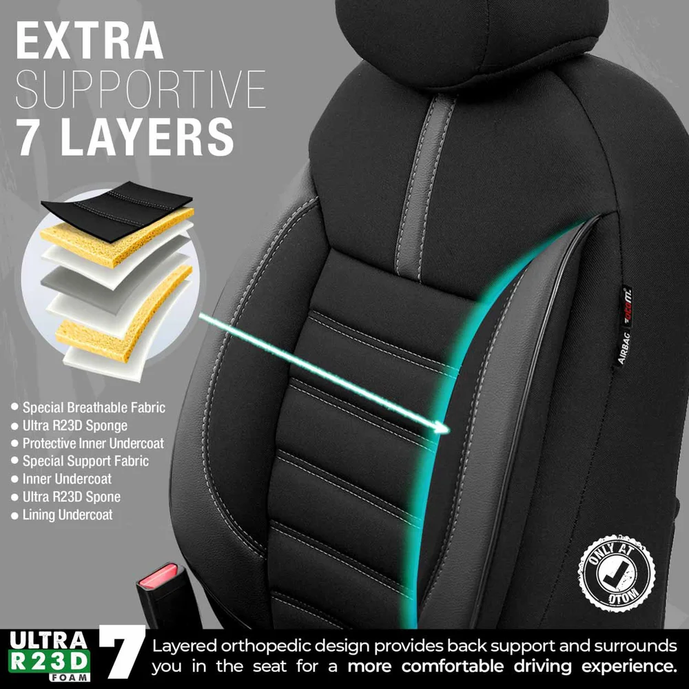 Sada autopotahů OTOM LIMITED 102 BLACK/GREY 3-ZIP OT74048 - Obrázek 5