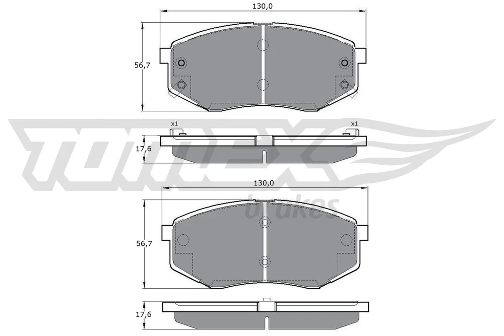 Sada brzdových destiček, kotoučová brzda Tomex Brakes TX17-08