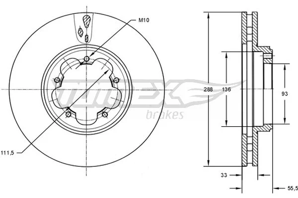 Brzdový kotouč Tomex Brakes TX73-11