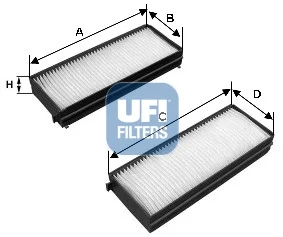 Filtr, vzduch v interiéru UFI 53.121.00
