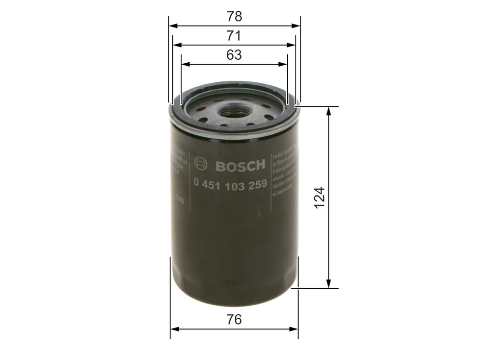 BO 0451103259 Filtr olejový BOSCH