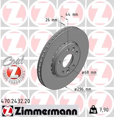 Brzdový kotouč ZIMMERMANN 470.2432.20