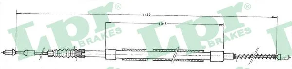 Tažné lanko, parkovací brzda LPR C0438B – OE 6314201285