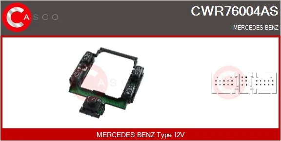 Spínač, zvedací zařízení oken CASCO CWR76004AS Spínač, zvedací zařízení oken CASCO CWR76004AS