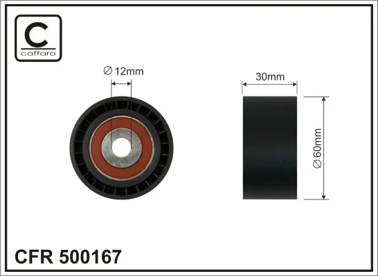Napínací kladka, ozubený řemen CAFFARO 500167 – OE 278905110101