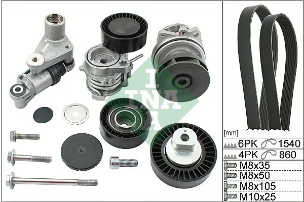 Vodní pumpa + klinový żebrový řemen Schaeffler INA 529005330 Vodní pumpa + klinový żebrový řemen Schaeffler INA 529005330