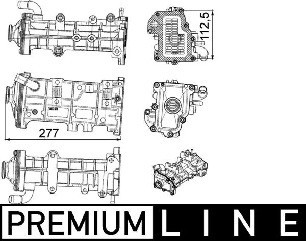 Chladič, recirkulace spalin MAHLE CE23000P