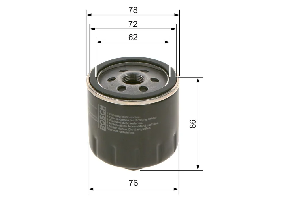 BO 0451103318 Filtr olejový BOSCH
