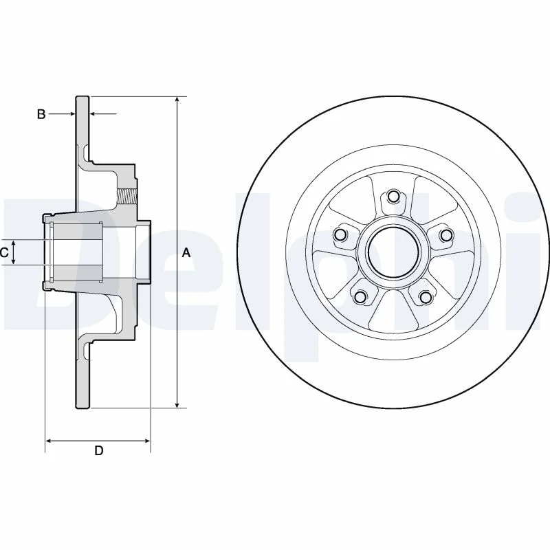 Brzdový kotouč DELPHI BG9136RS – OE 8200266043